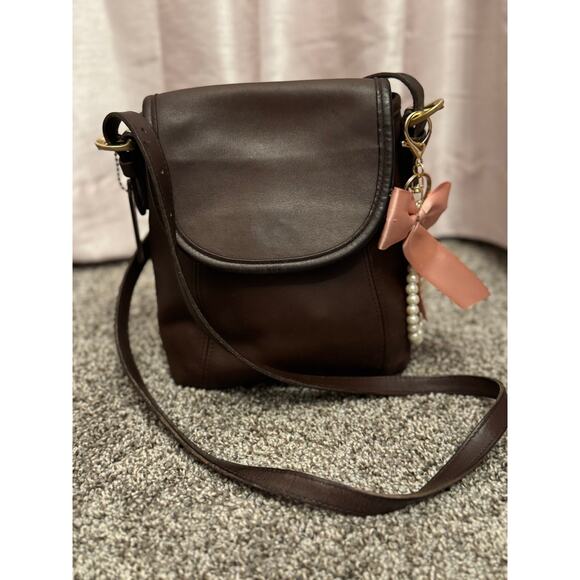 Vintage Coach 9929 Convertible Crossbody Shoulder Bag Brown Glove-Tanned Leather - Picture 2 of 15